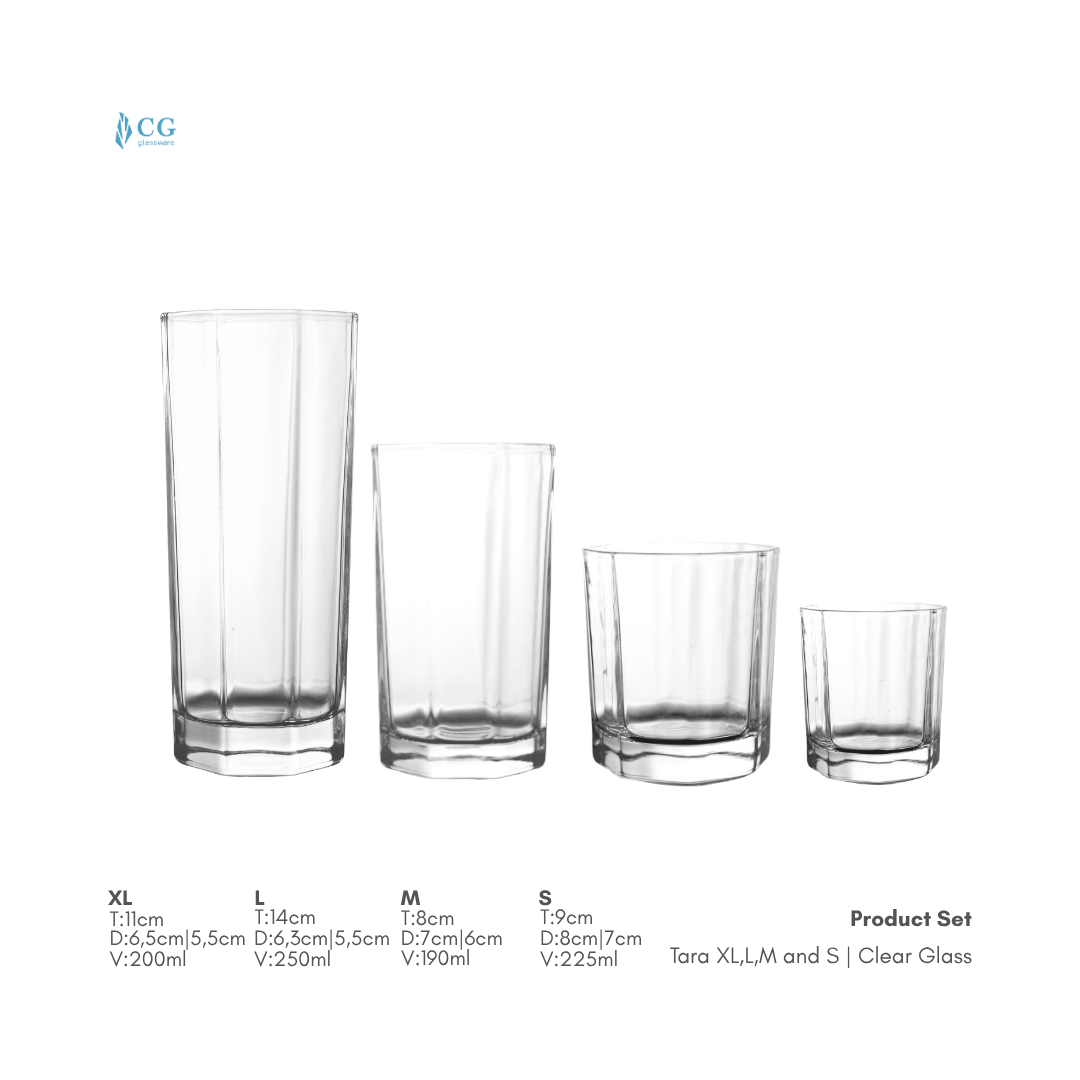 Tara Product Set | CG Clear Glass